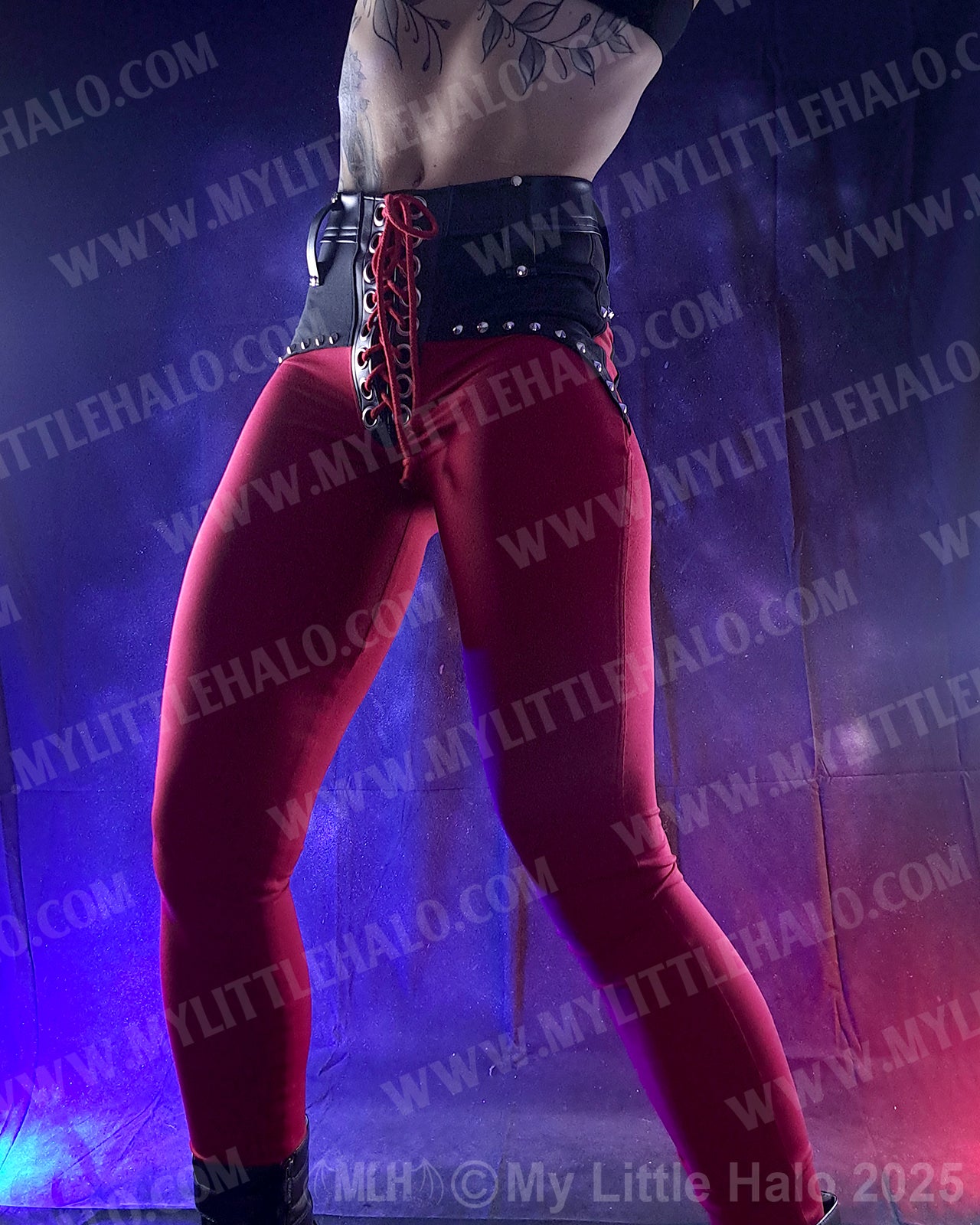 #11 Deep Red High Waisted Skinny Pants