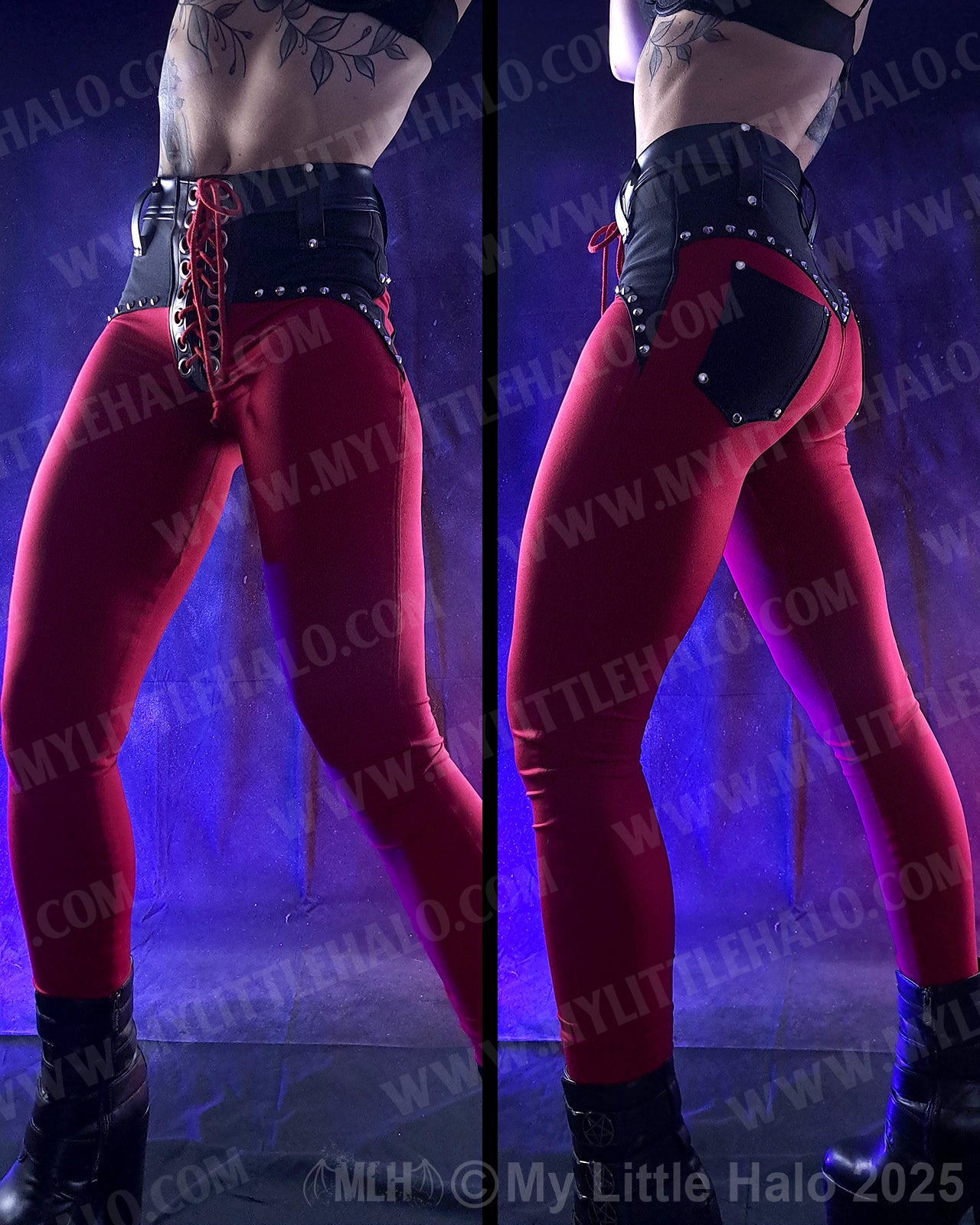 #11 Deep Red High Waisted Skinny Pants
