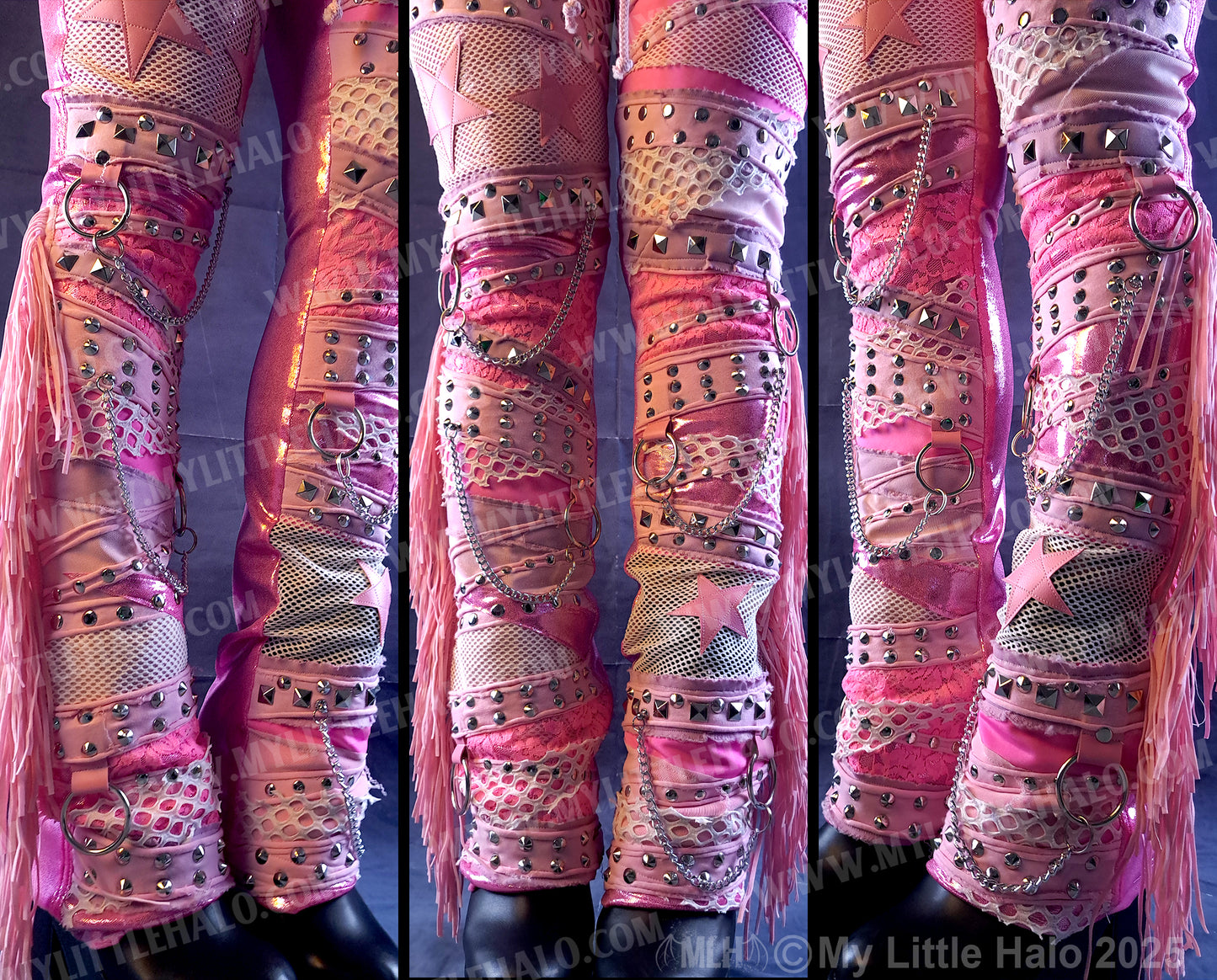 #13 Pink Candy Collage Straight Leg Pants (03-25-01-1-013)
