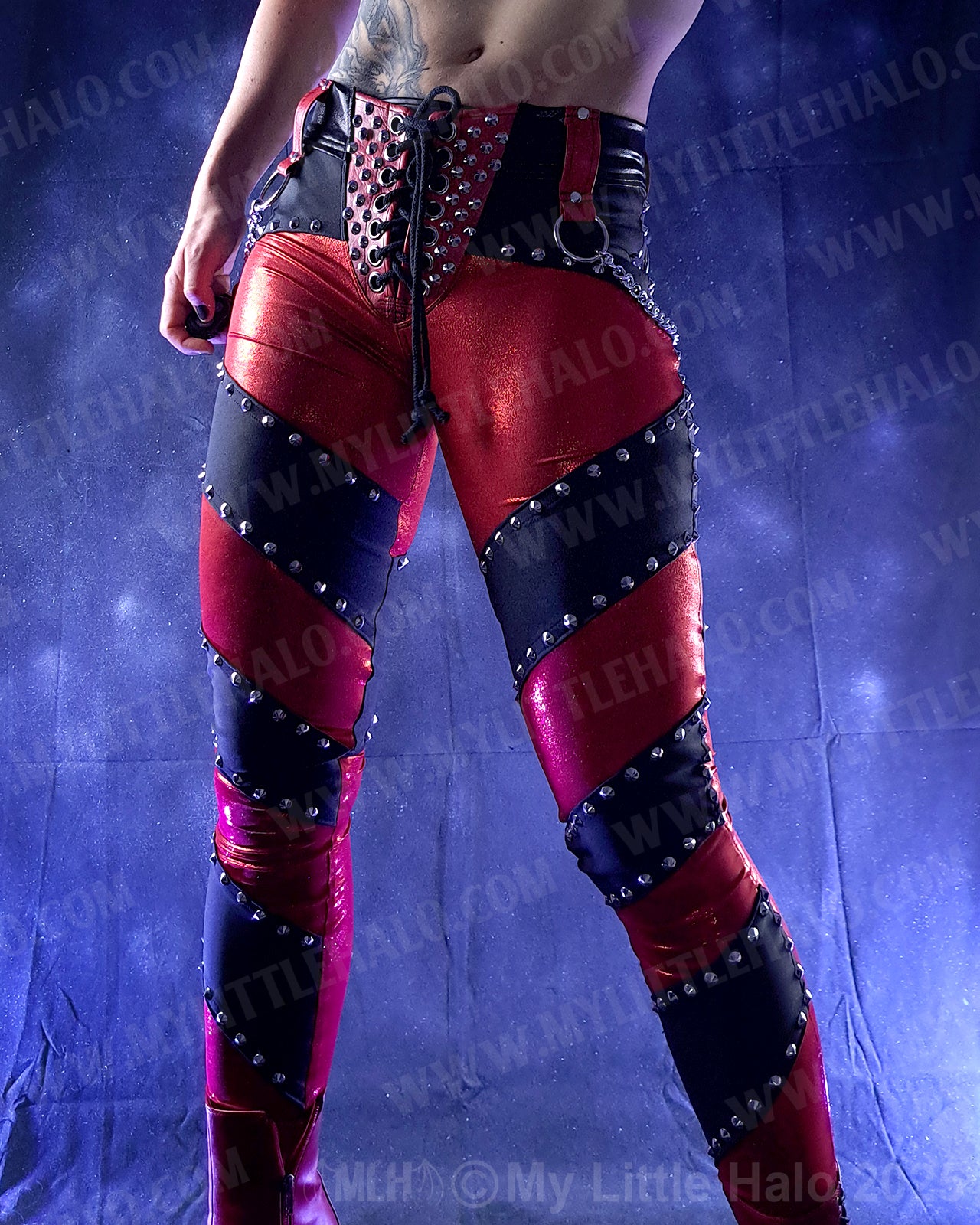 #14 Red & Black Heart Booty Pants