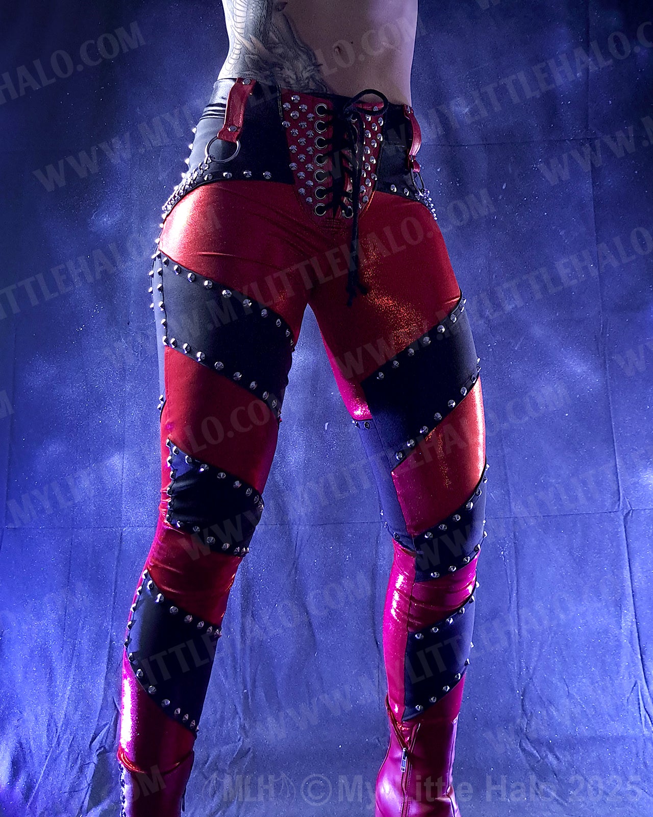 #14 Red & Black Heart Booty Pants