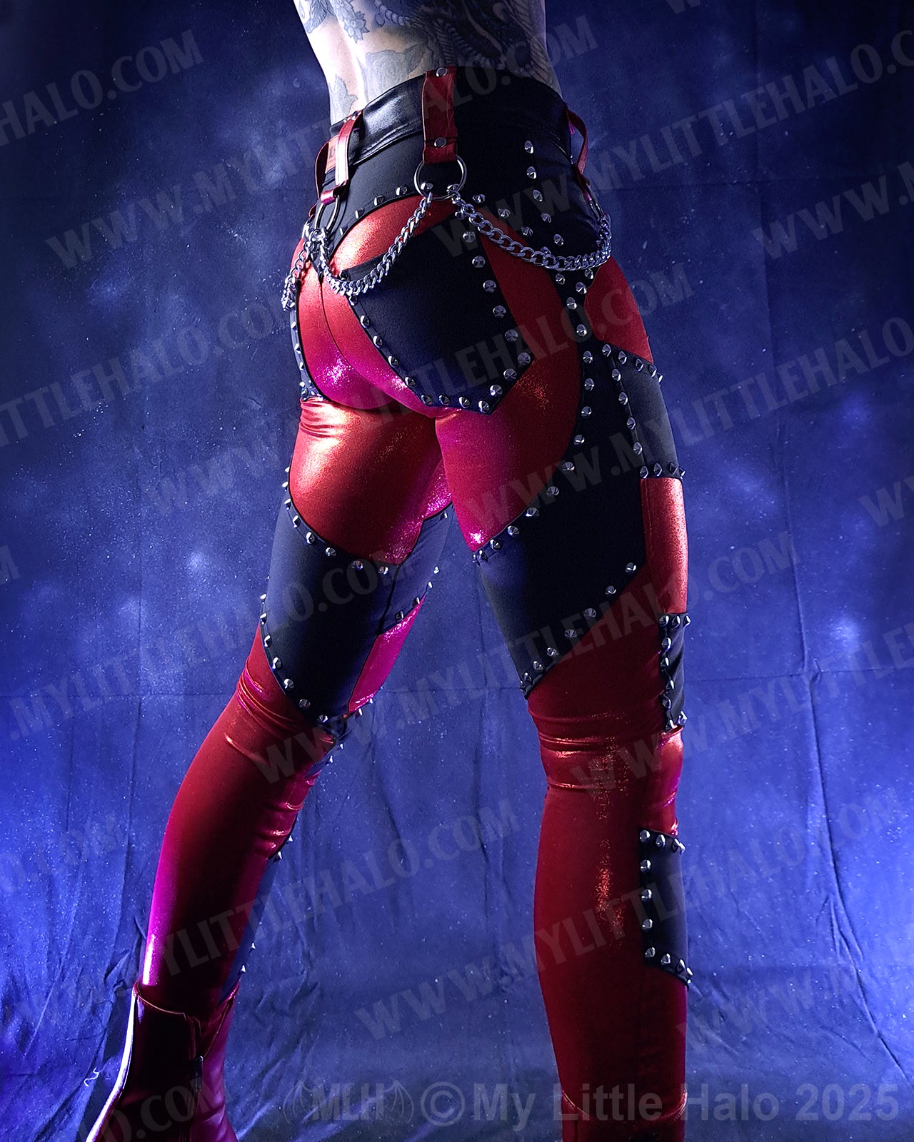 #14 Red & Black Heart Booty Pants
