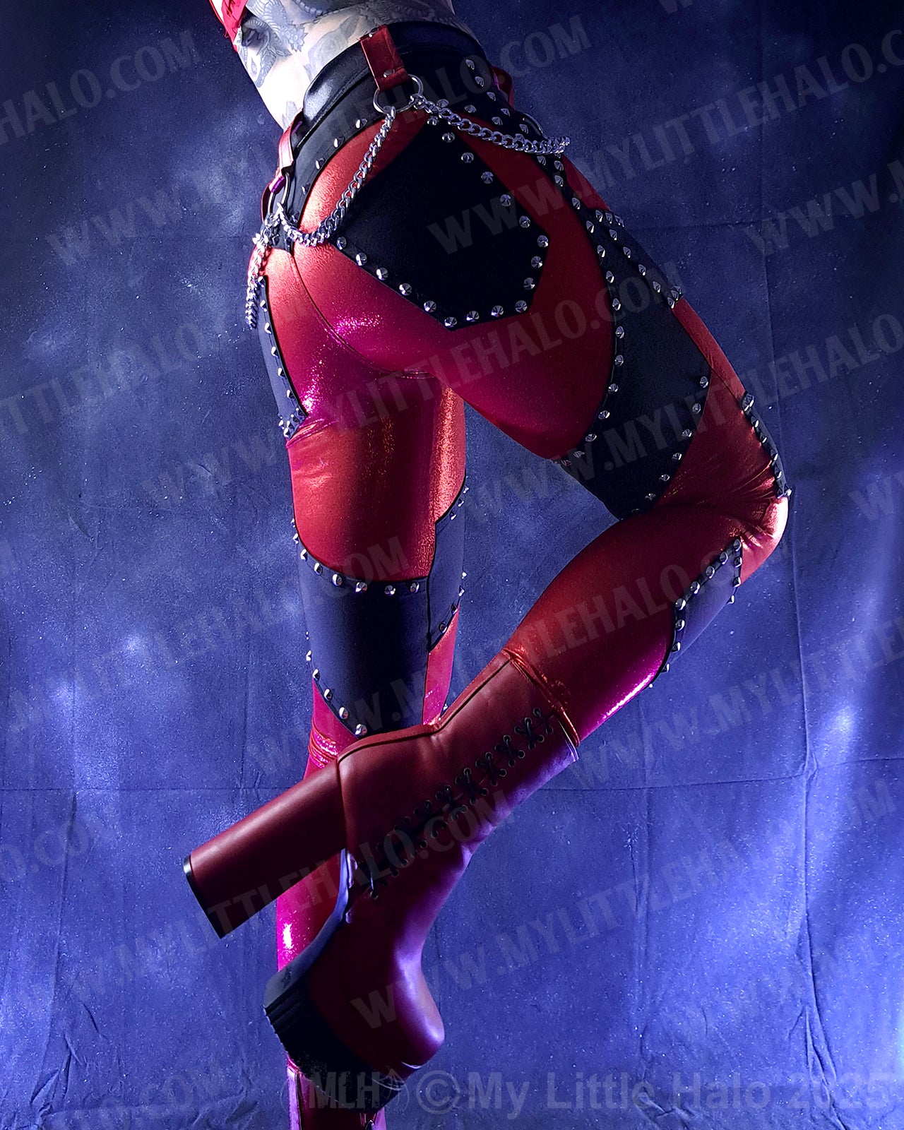 #14 Red & Black Heart Booty Pants