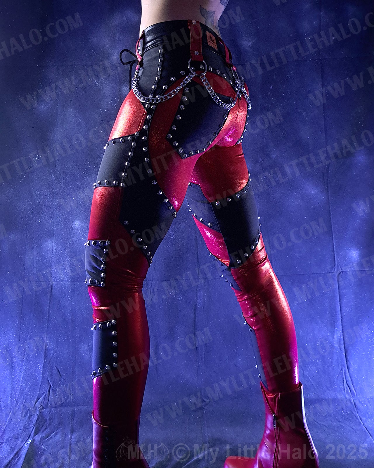#14 Red & Black Heart Booty Pants