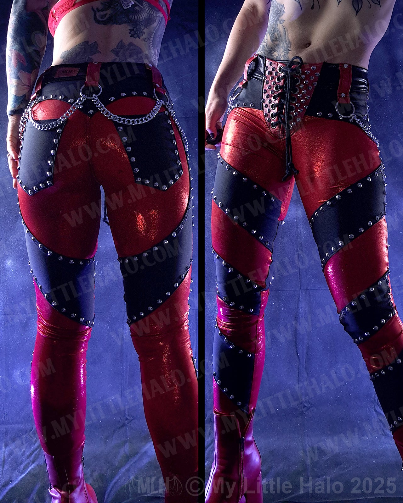 #14 Red & Black Heart Booty Pants