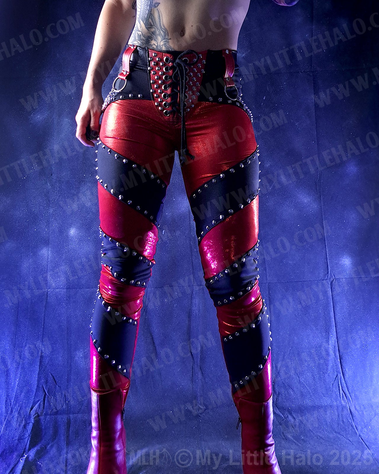 #14 Red & Black Heart Booty Pants