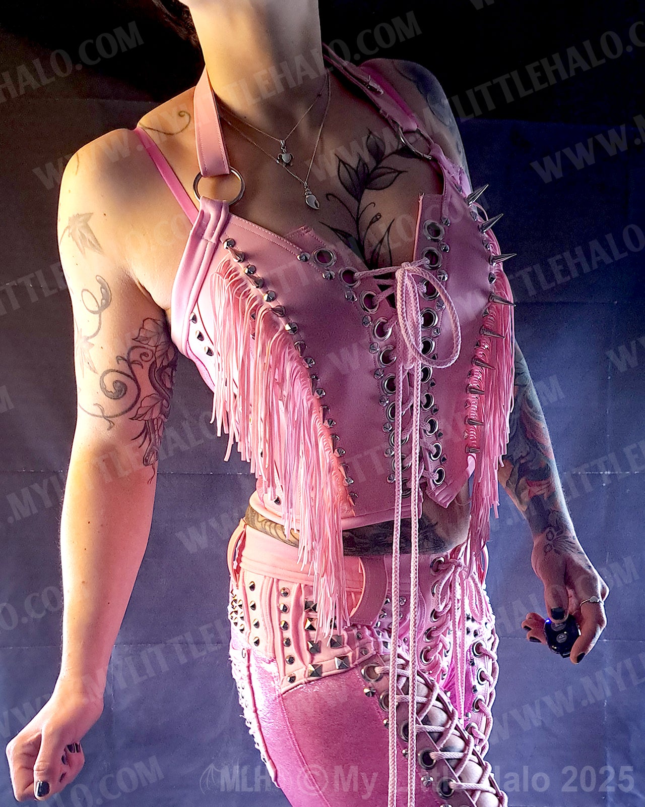 #14 Pink Candy Fringed Bustier (02-25-01-1-014)