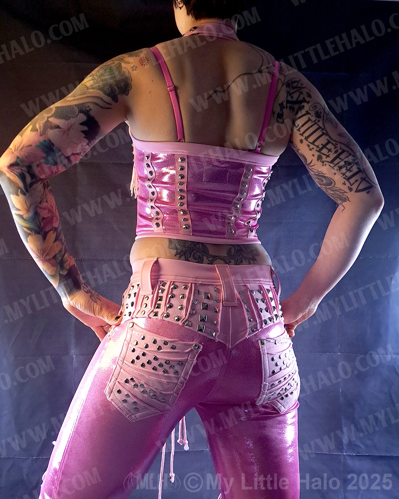 #14 Pink Candy Fringed Bustier (02-25-01-1-014)