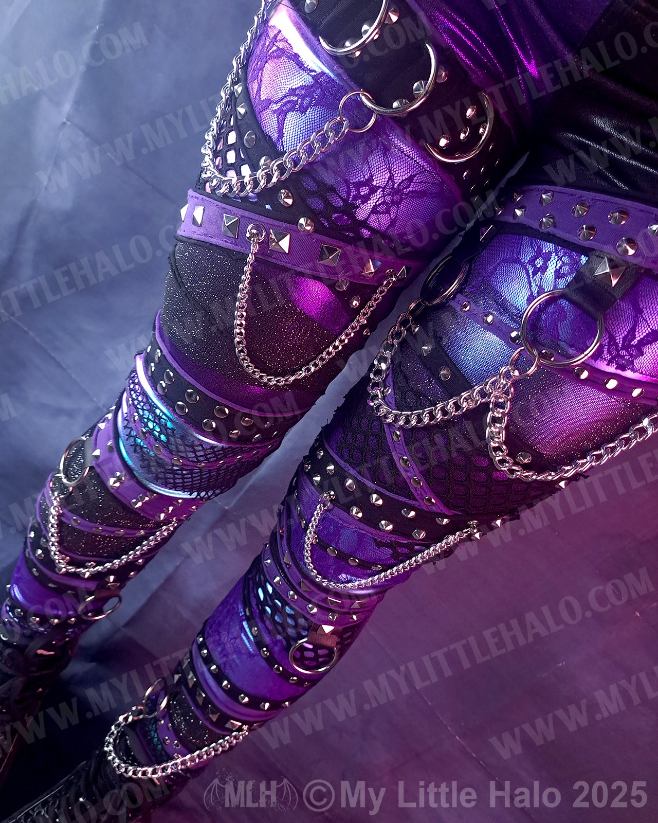 #18 Purple, Black & Mermaid Collage Leggings