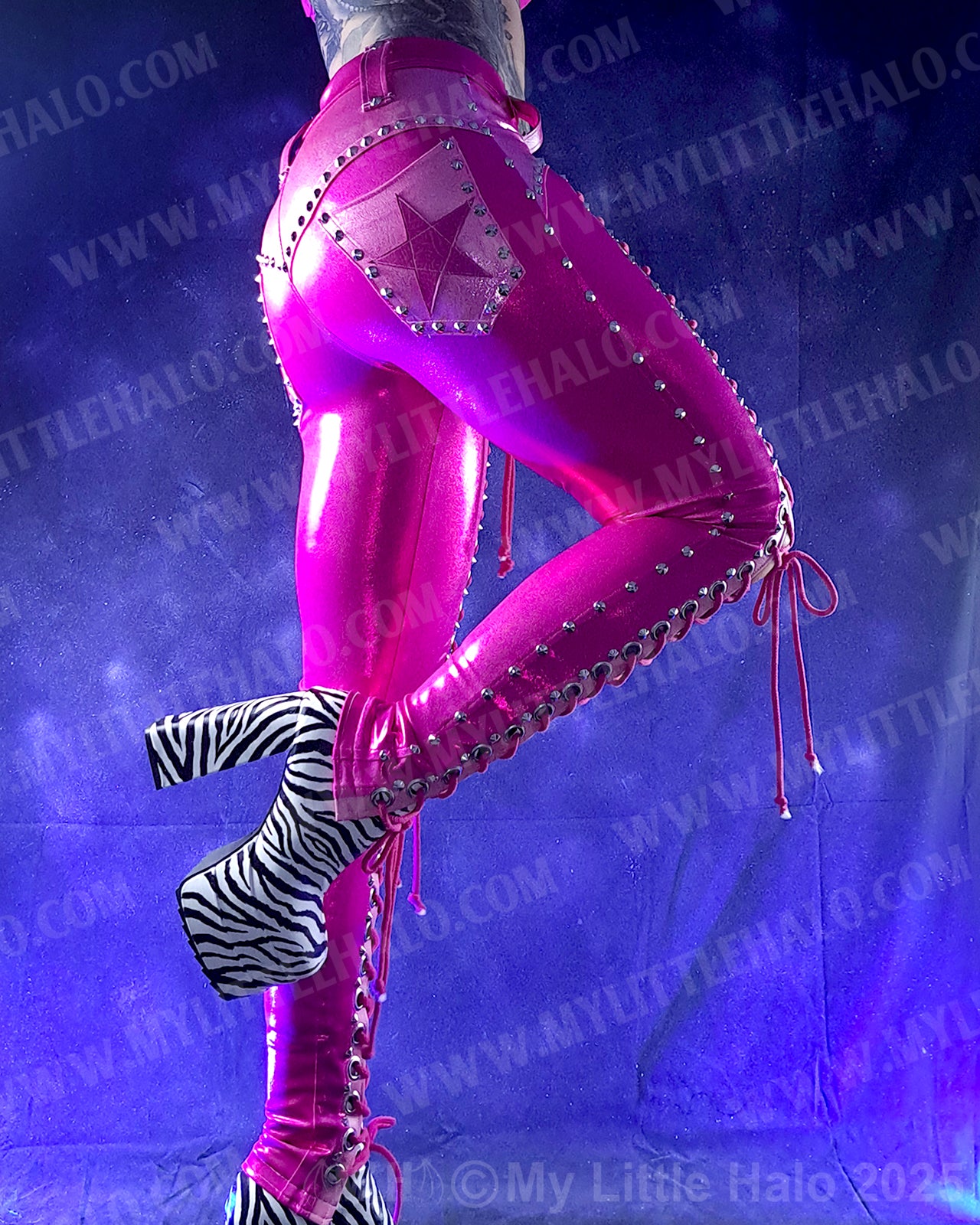 #19 Pink & Silver Lace Ups