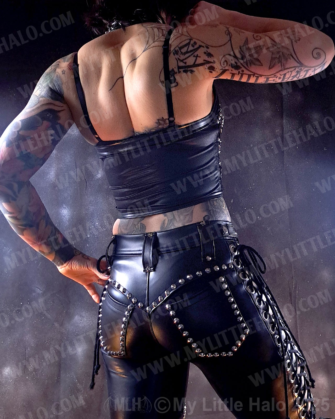 #4 Black & Silver Rivet Bustier