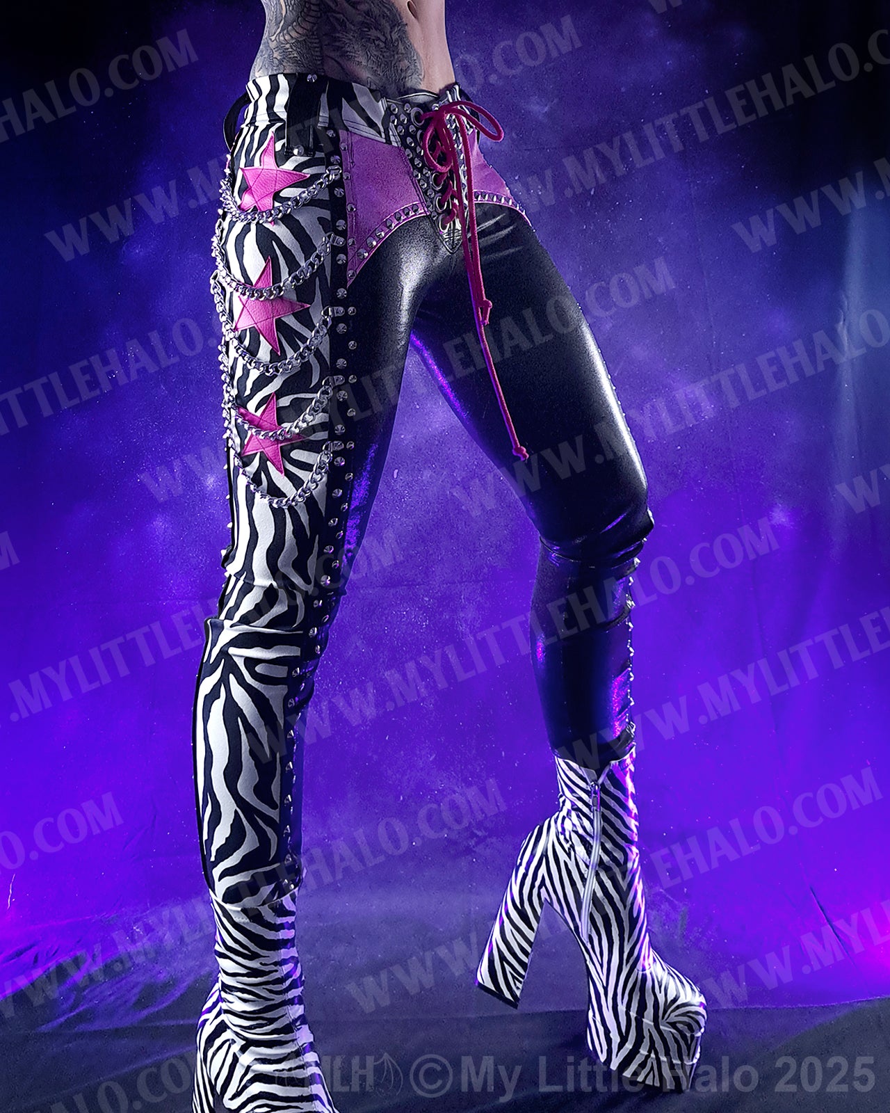 #7 Zebra Print, Pink Star and Chain Skinnies