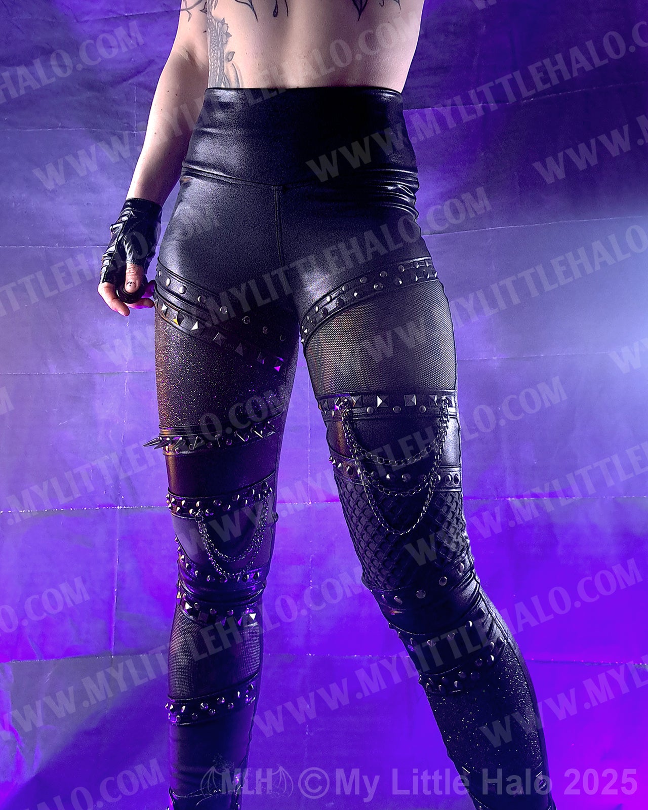 #9 Gunmetal Spiked Rivet Leggings