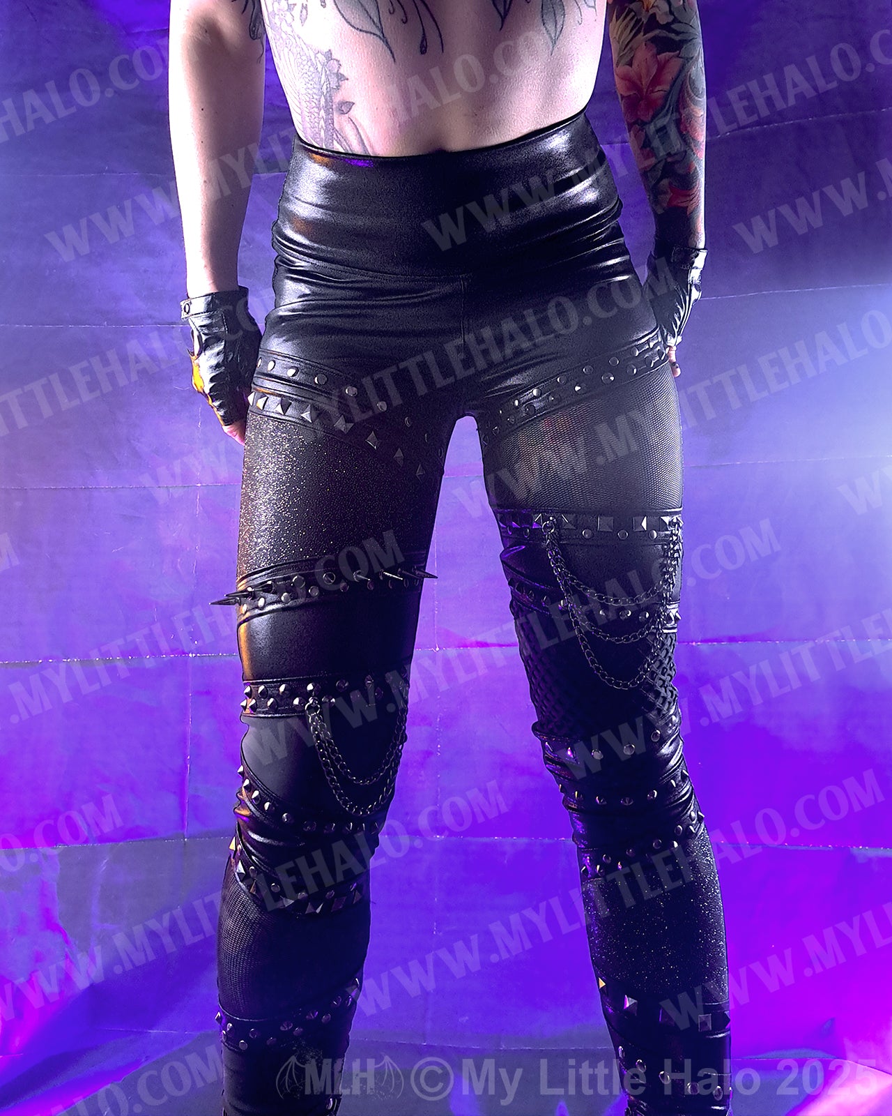 #9 Gunmetal Spiked Rivet Leggings