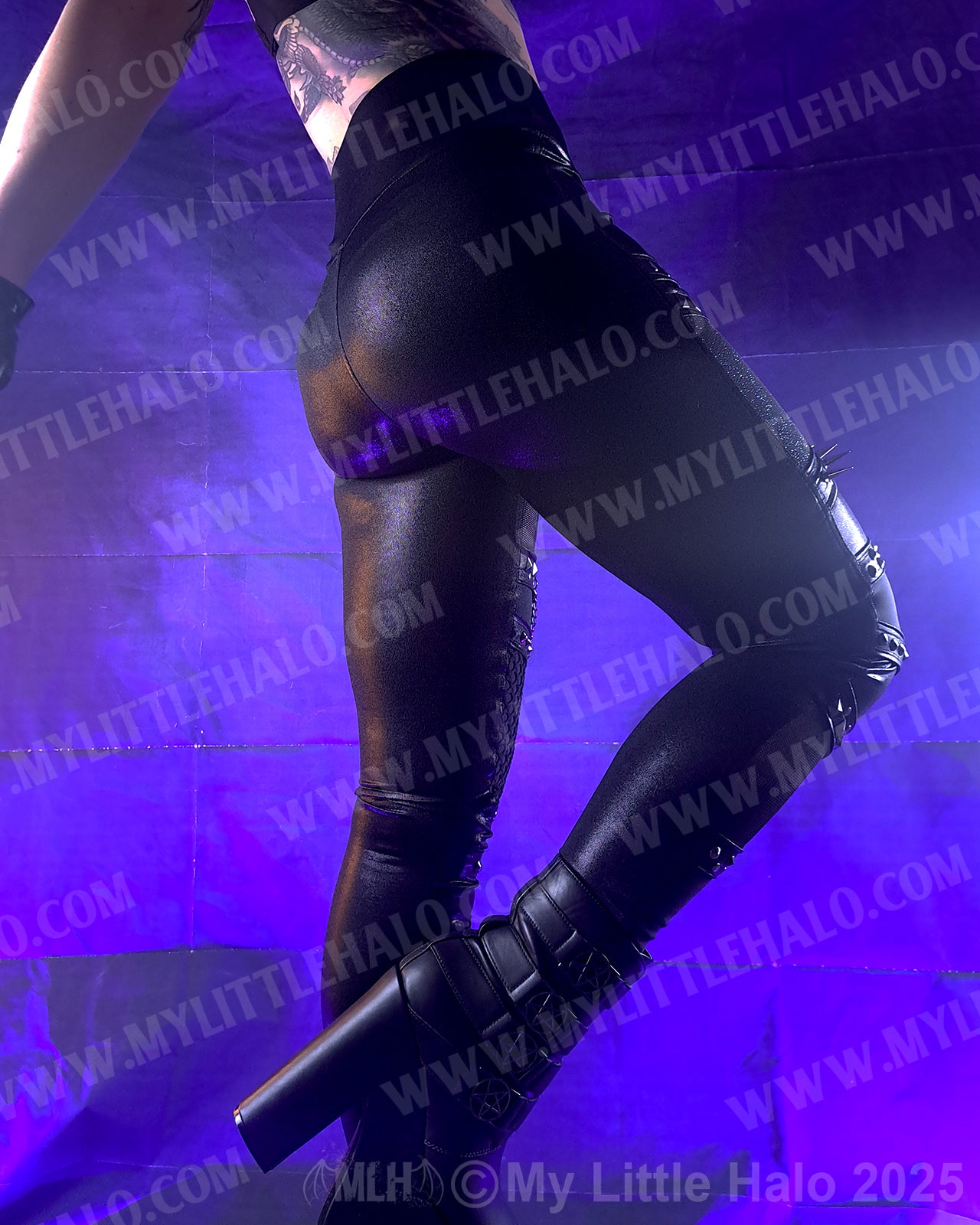 #9 Gunmetal Spiked Rivet Leggings