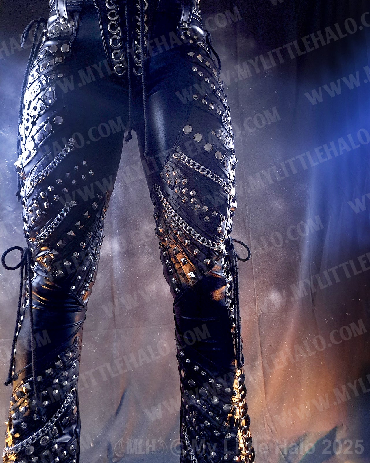 #9 Lace up Heavy Metal Rivet Flares