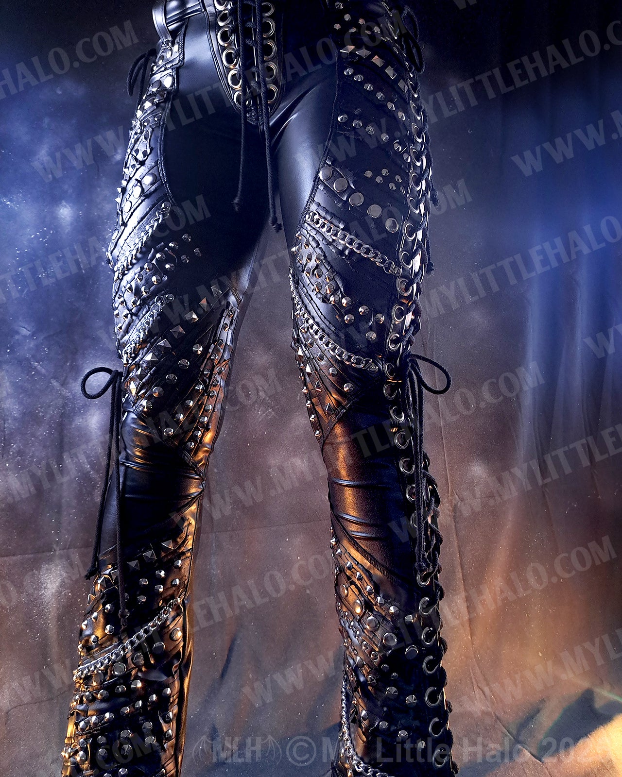 #9 Lace up Heavy Metal Rivet Flares