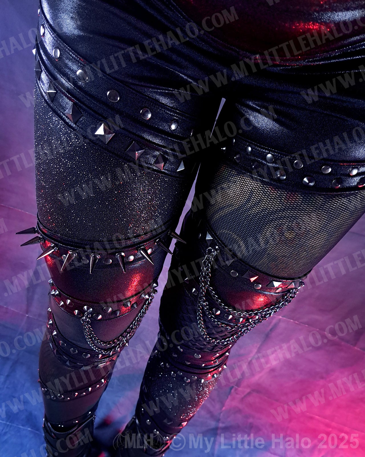 #9 Gunmetal Spiked Rivet Leggings