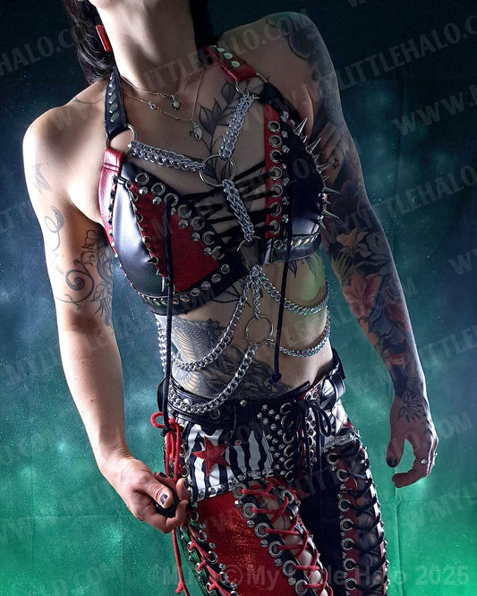Red, Black & Zebra Print Glam Rock Clothing