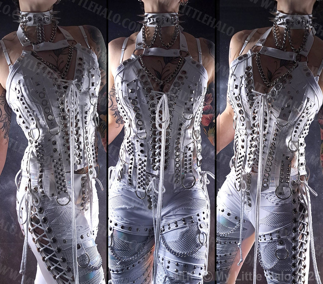 White Glam Rock & Metal Clothing Collection