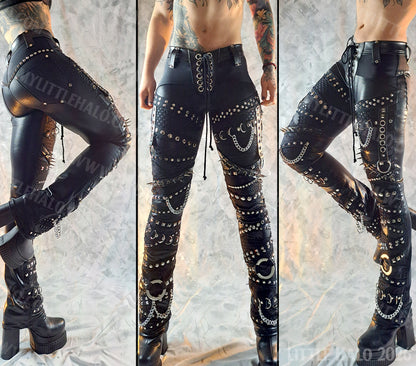 Heavy Metal Goth Spikes & Hardware Pants #10