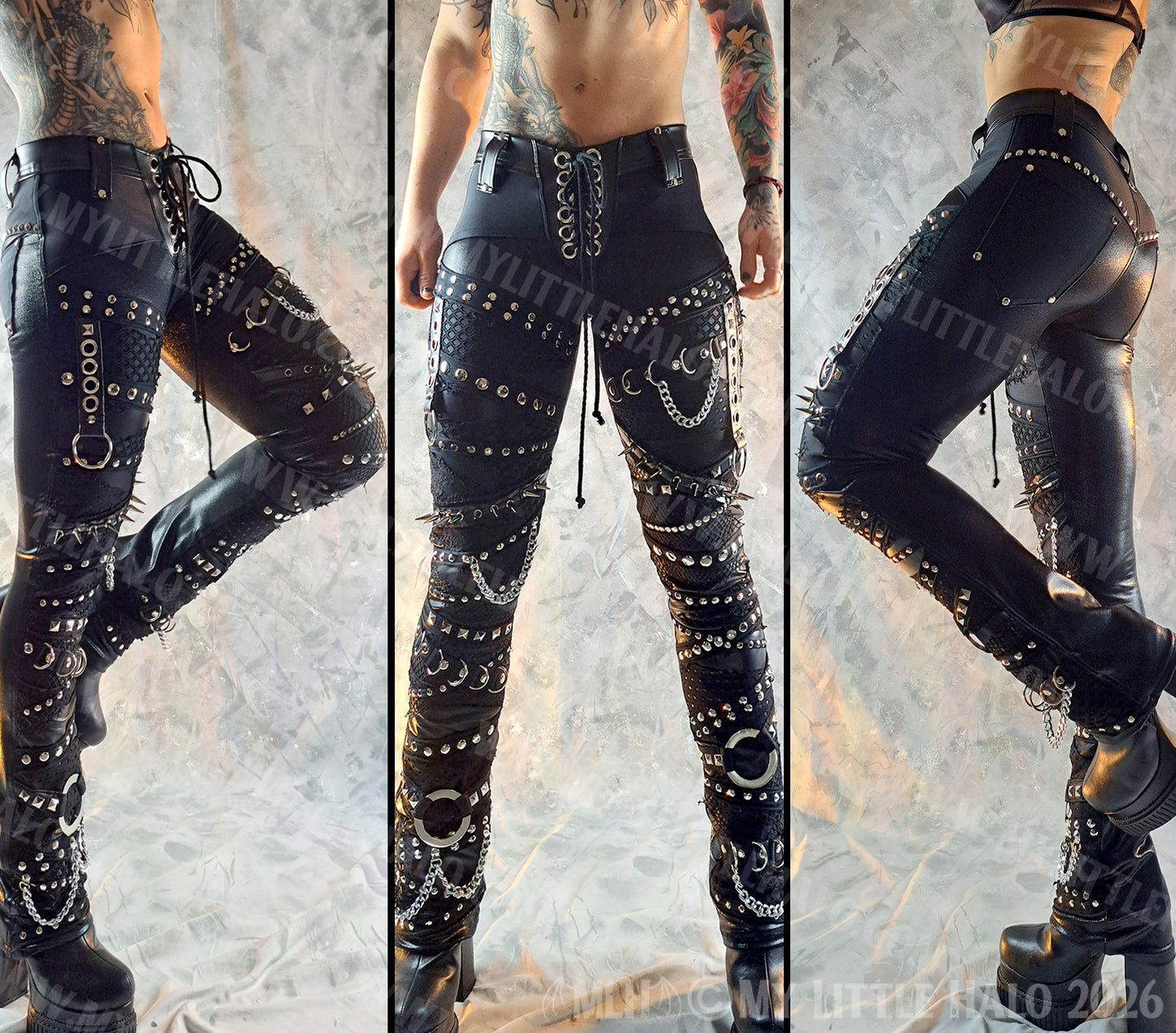 Heavy Metal Goth Spikes & Hardware Pants #10