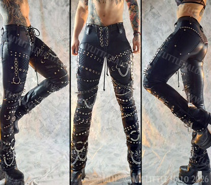 Heavy Metal Goth Spikes & Hardware Pants #10