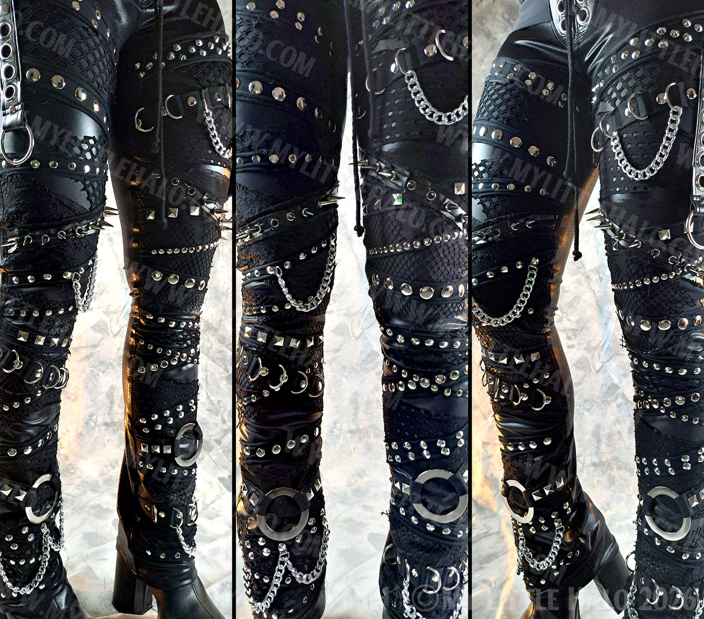 Heavy Metal Goth Spikes & Hardware Pants #10