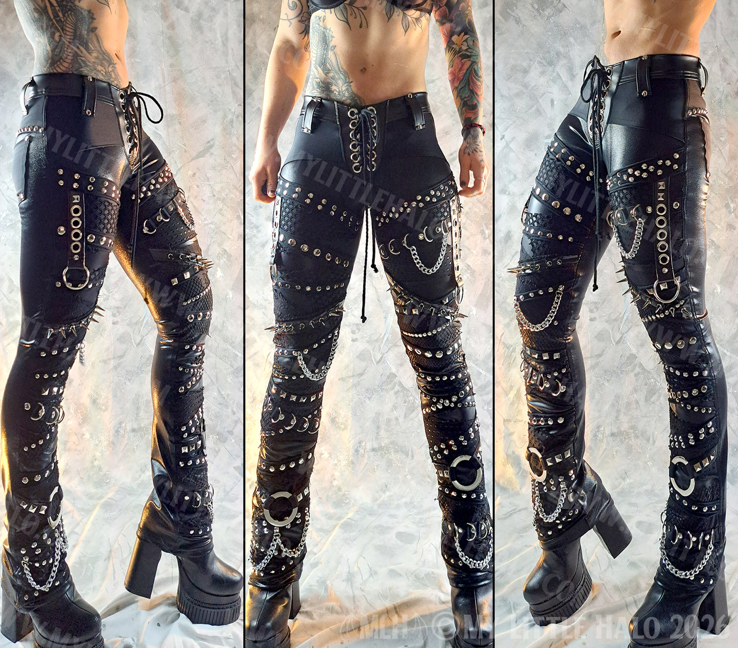 Heavy Metal Goth Spikes & Hardware Pants #10