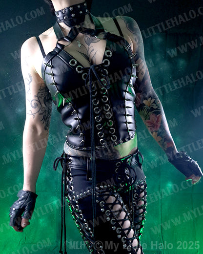#11 Black Spiked Choker Bustier