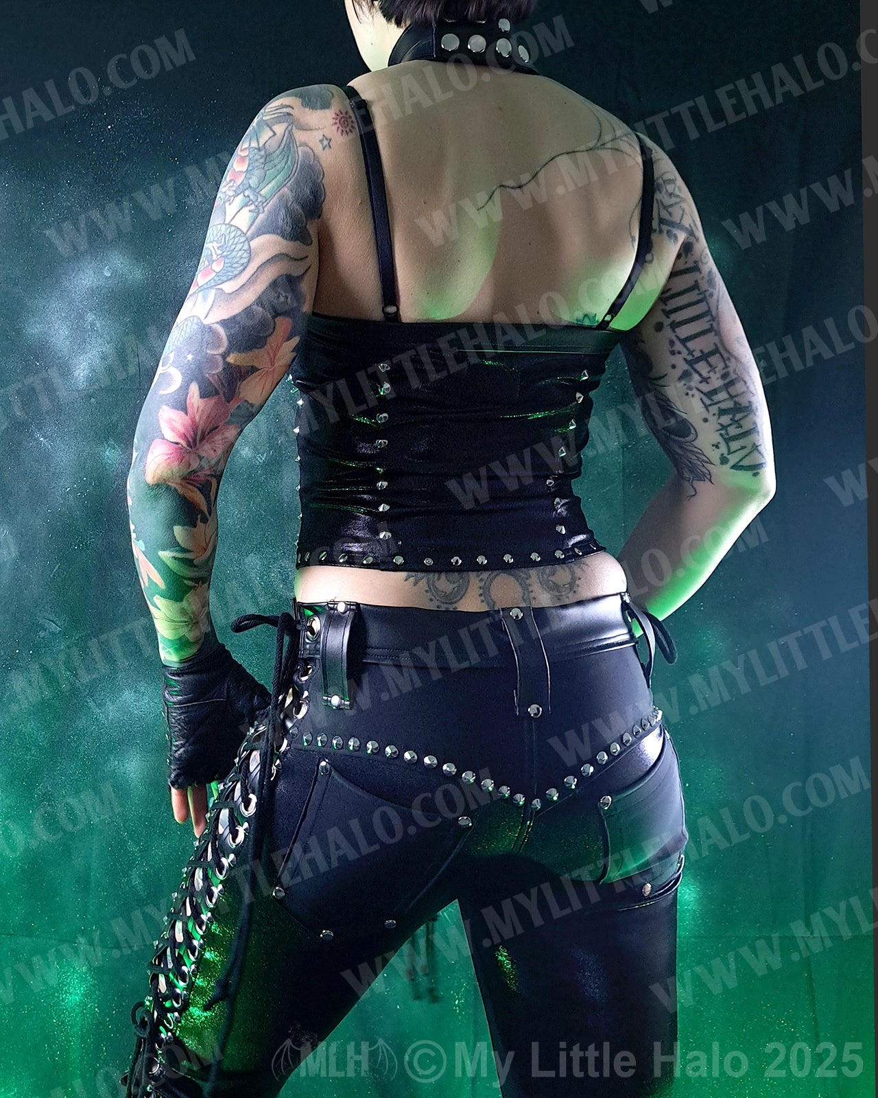 #11 Black Spiked Choker Bustier