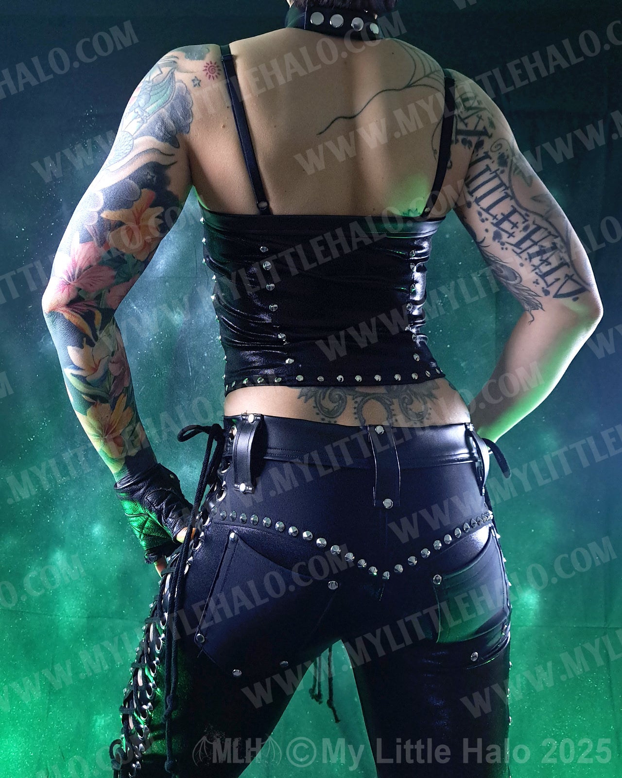 #11 Black Spiked Choker Bustier