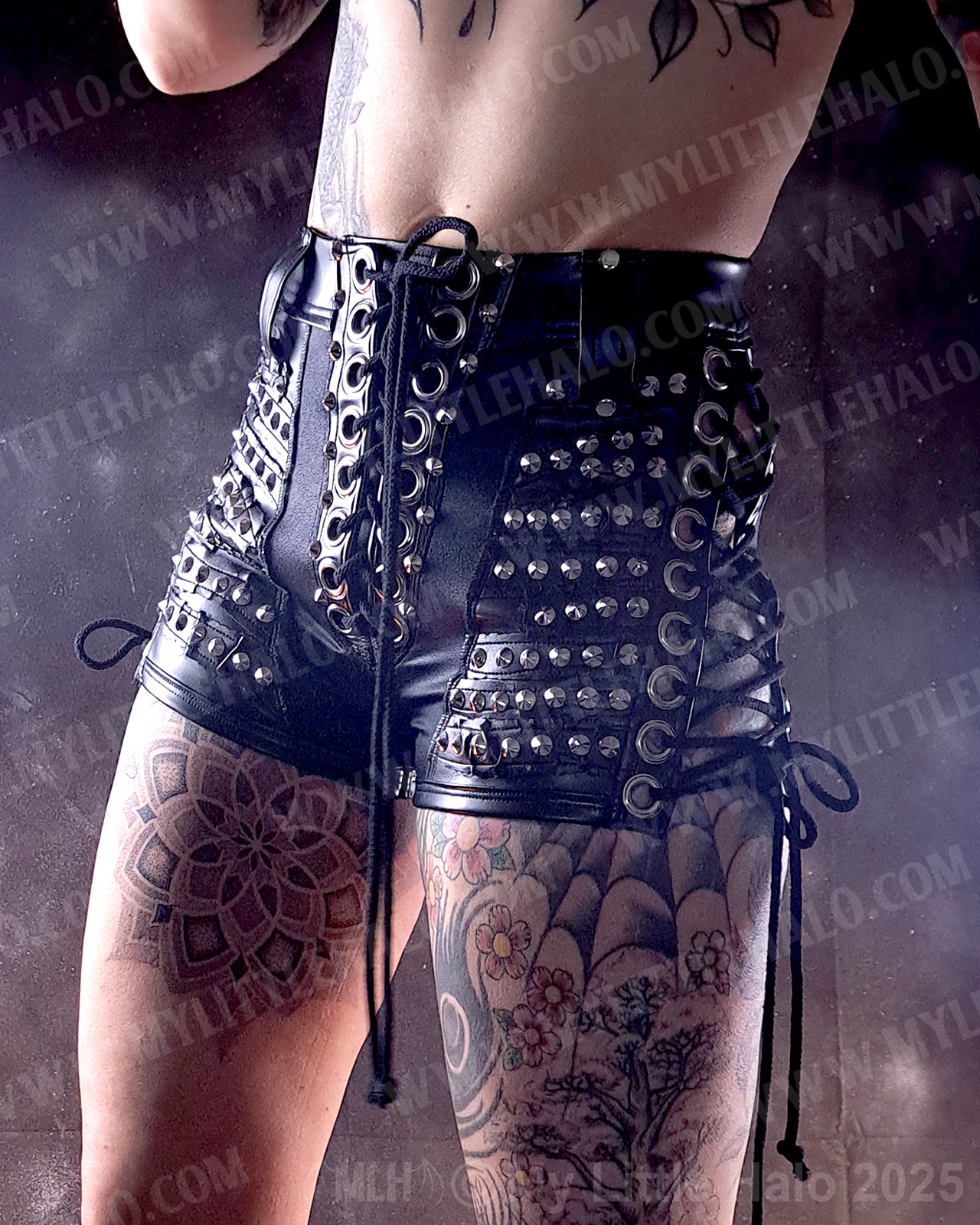#11 Lace up Heavy Metal Rivet Shorts