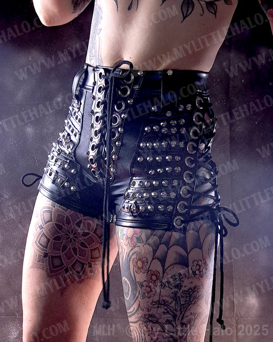 #11 Lace up Heavy Metal Rivet Shorts
