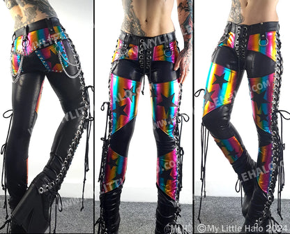 #12 Rainbow Star & Chain Lace Ups