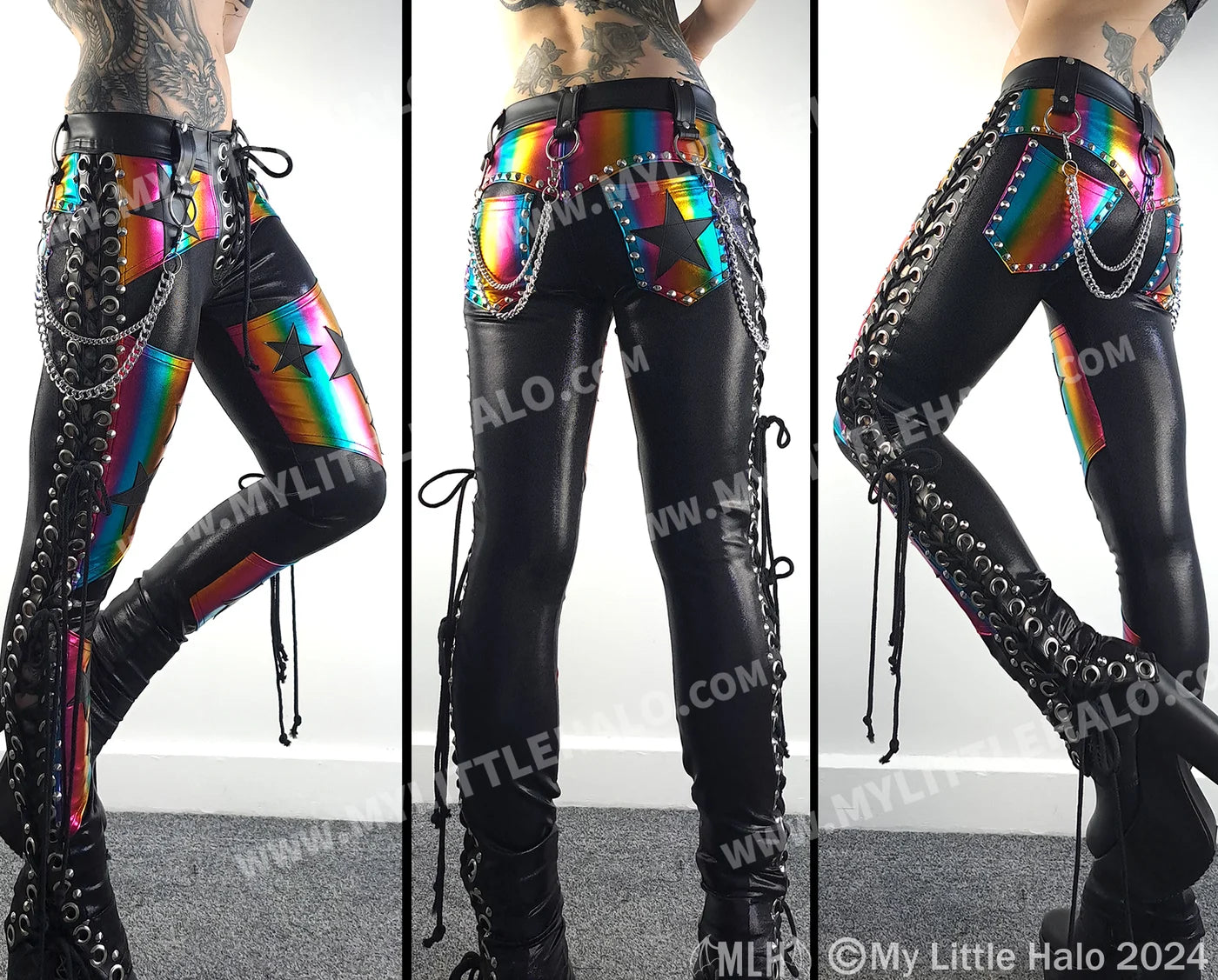 #12 Rainbow Star & Chain Lace Ups