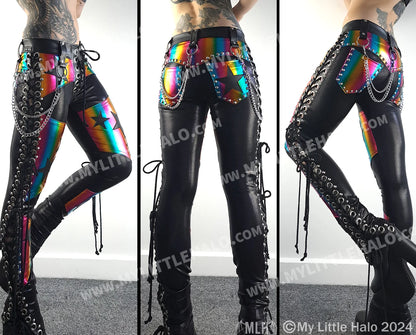 #12 Rainbow Star & Chain Lace Ups (24-01-00-20)