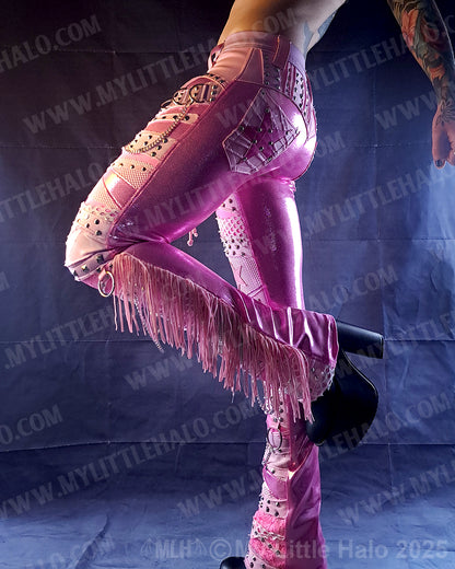#13 Pink Candy Collage Straight Leg Pants (03-25-01-1-013)
