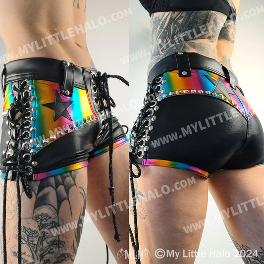 #19 Low Rise Rainbow & Star Shorts (06-24-01-00-25)