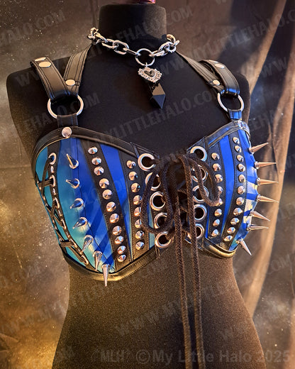 #1 Black & Blue Spiked Bralette