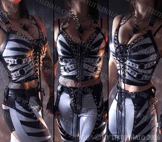 Black & Silver O-ring Bustier #2