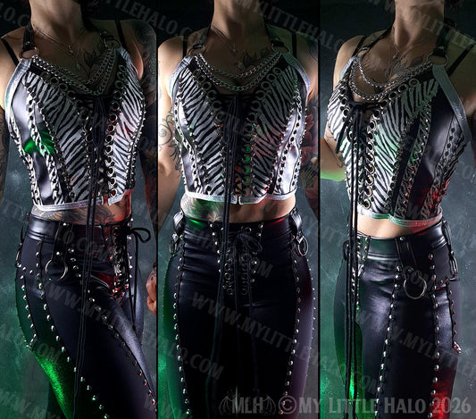 Black & Zebra Print Bustier #2