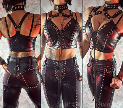 Cat Claw Spiked Gothic Cropped Bustier #3