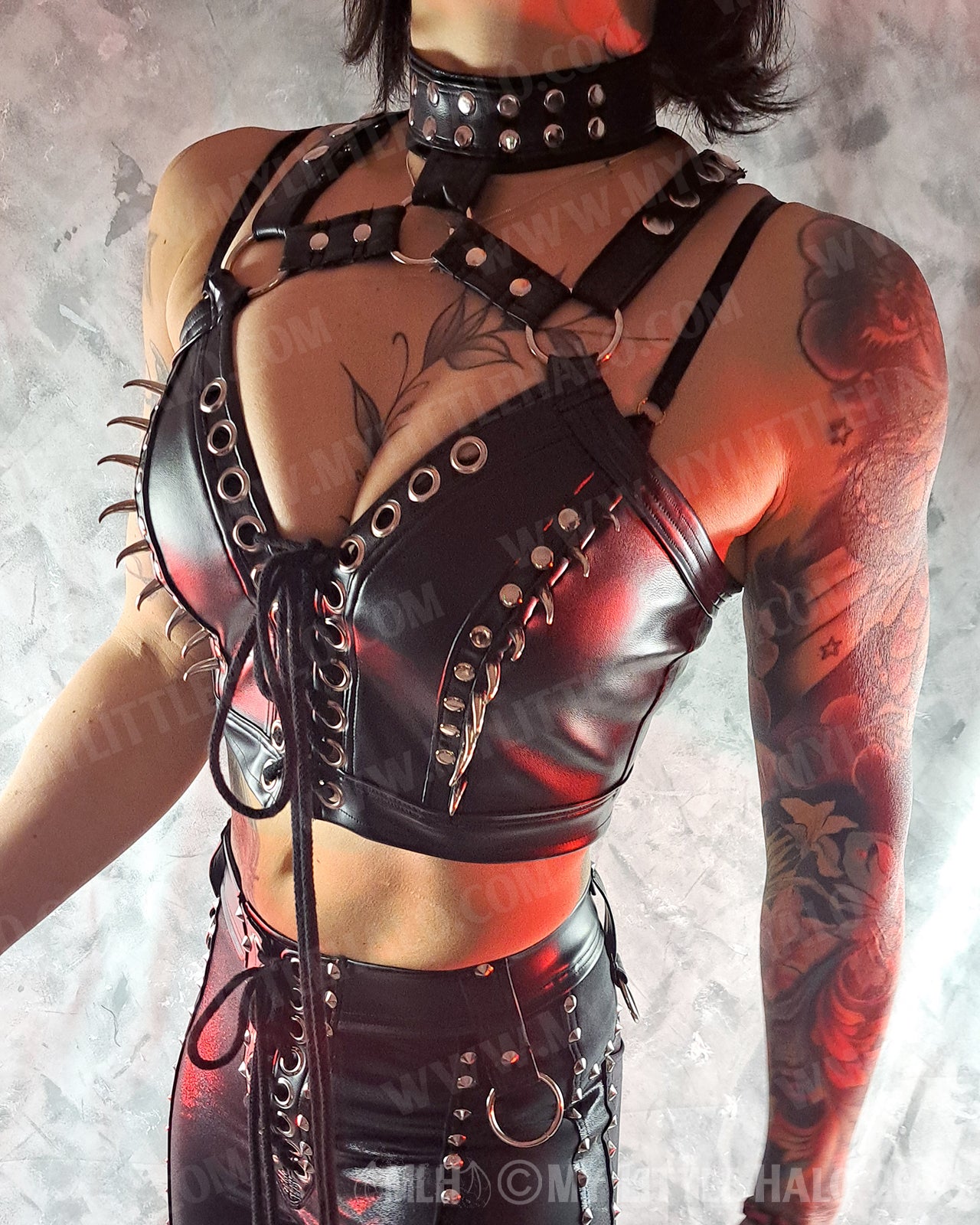 Cat Claw Spiked Gothic Cropped Bustier #3