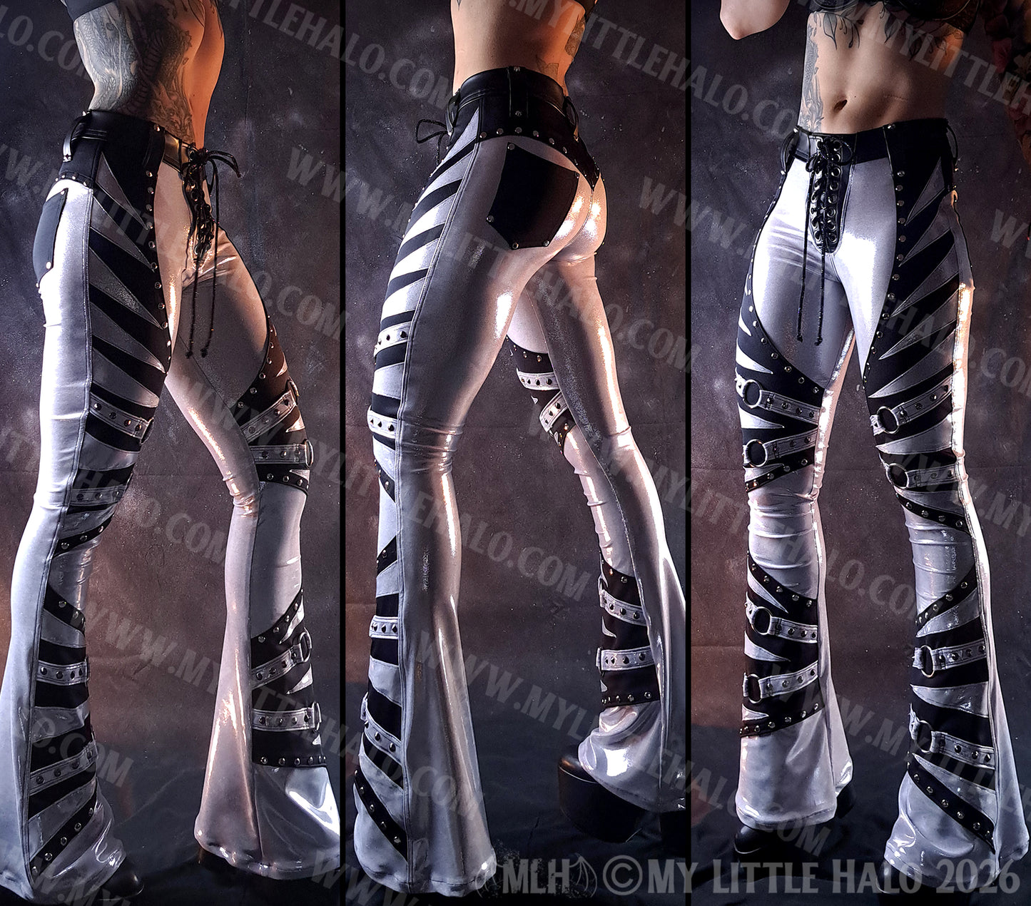 Silver & Black O-Ring Flares #4