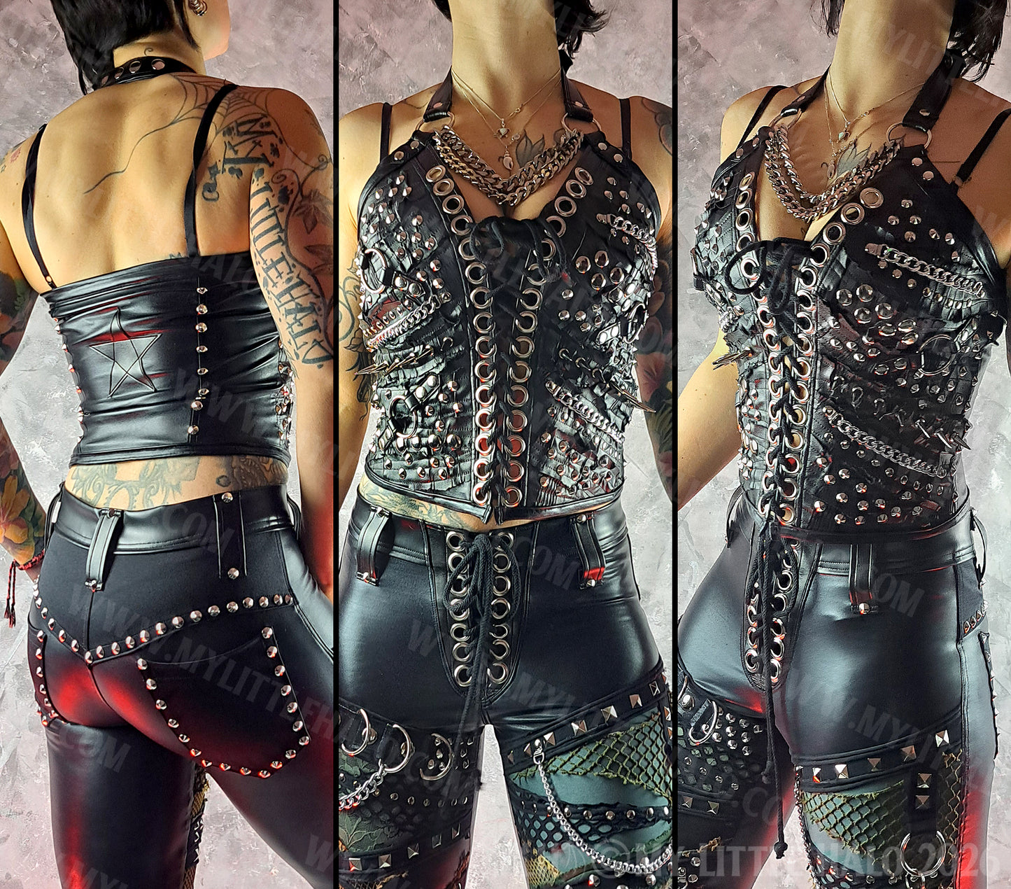 Spiked & Studded Heavy Metal/Goth Bustier #4