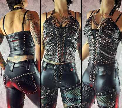 Spiked & Studded Heavy Metal/Goth Bustier #4