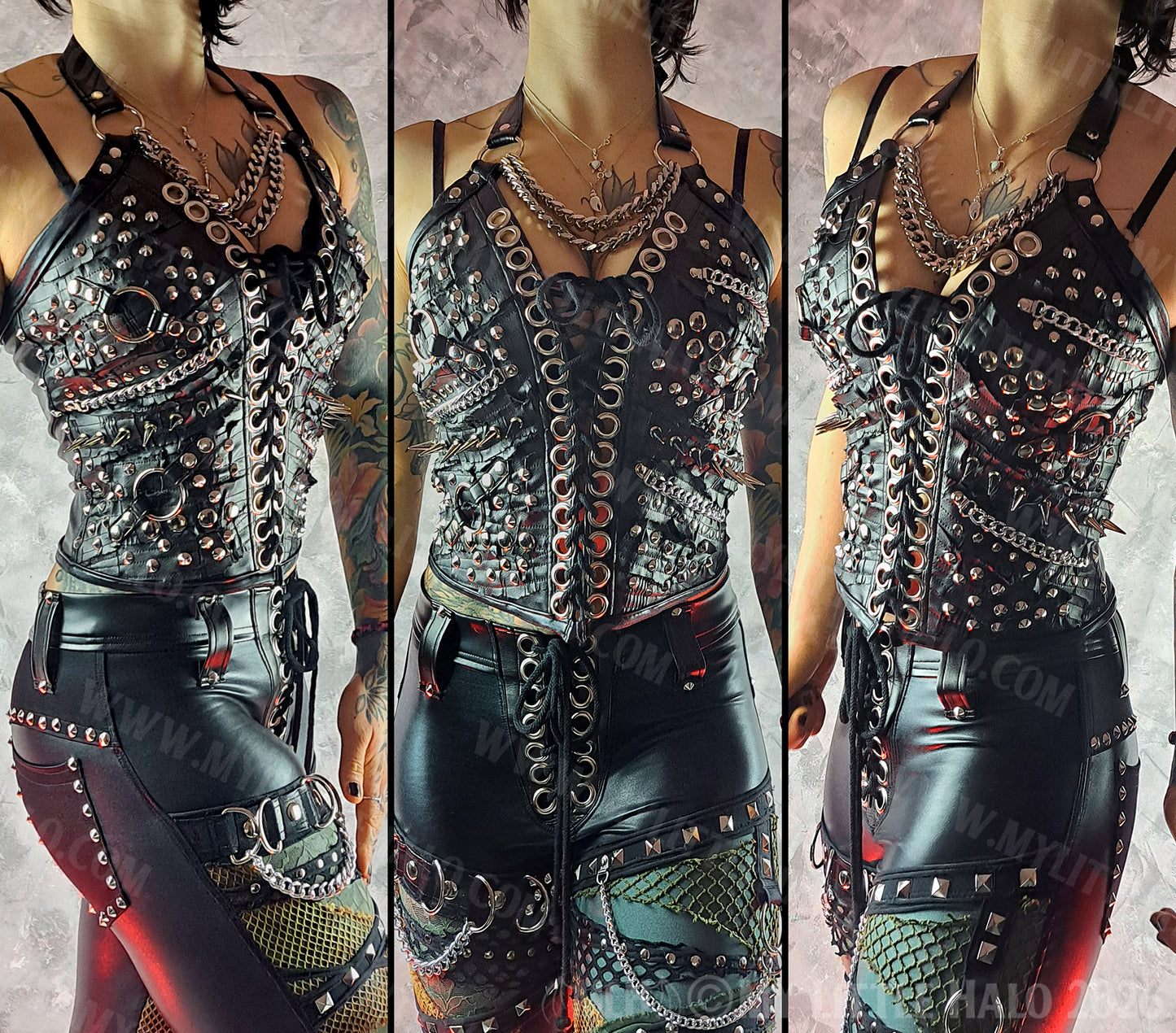 Spiked & Studded Heavy Metal/Goth Bustier #4
