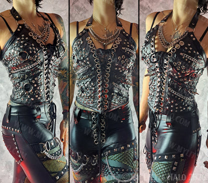 Spiked & Studded Heavy Metal/Goth Bustier #4