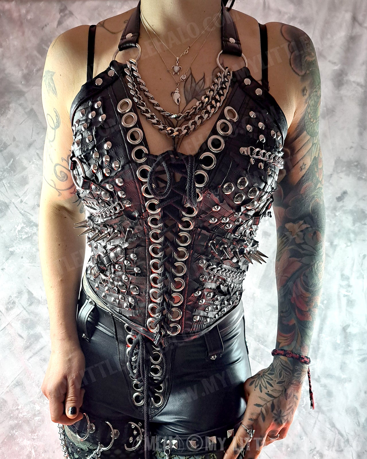 Spiked & Studded Heavy Metal/Goth Bustier #4